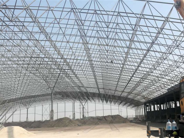 舟山钢厂料仓网架工程